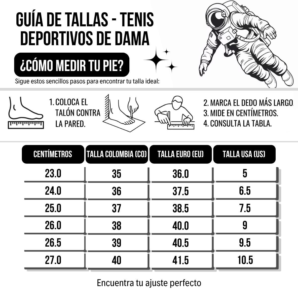 Guía de tallas
